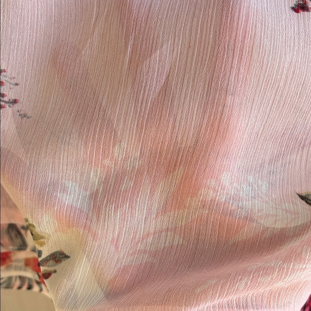 Kut from the Kloth Pink Floral Sheer Blouse NWOT - Picture 11 of 13